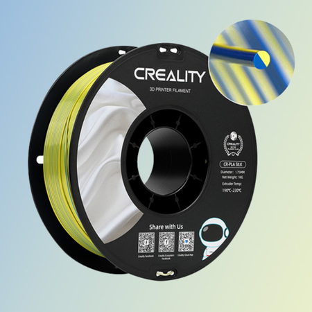 Filament CR-Silk PLA Creality (żółto-niebieski) 1,75 mm / 1 kg