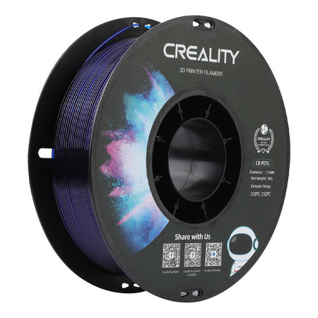 Filament CR-PETG Creality (przezroczysty niebieski) 1,75 mm / 1 kg
