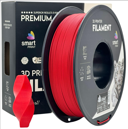 Filament PLA czerwony mat 1,75mm 1 kg