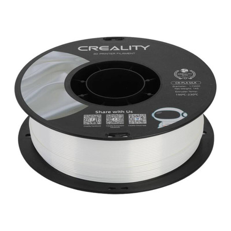 Filament CR-Silk PLA Creality (biały) 1,75 mm / 1 kg
