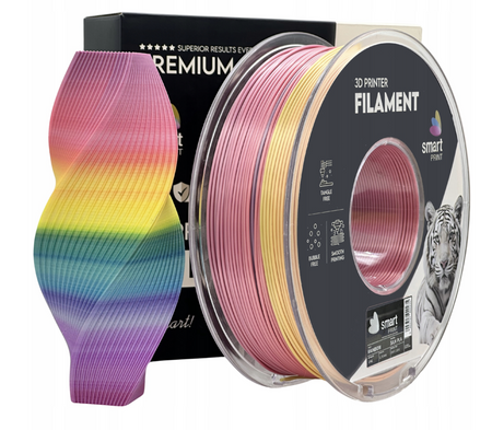 Filament PLA Silk tęczowy 1,75mm 1 kg