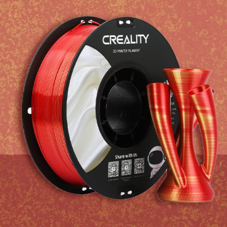 Filament CR-Silk PLA Creality (złoto-czerwony) 1,75 mm / 1 kg