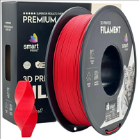 Filament PLA czerwony mat 1,75mm 1 kg